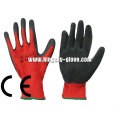 Gant en latex enduit de polyester rouge 13G-5239